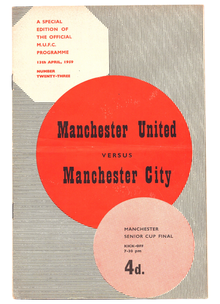 13th April 1959 Manchester United v Manchester City Senior Cup Final 1958-1959