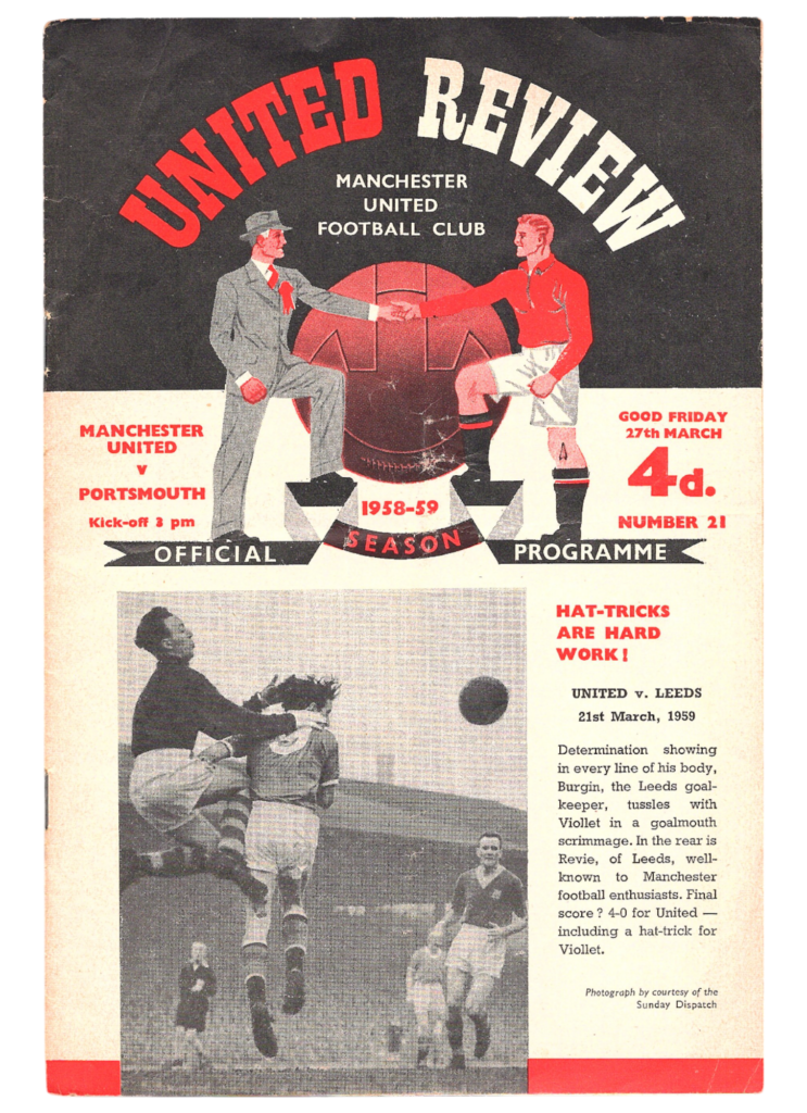 27th March 1959 Manchester United v Portsmouth FC Division One Matchday 36 1958-1959