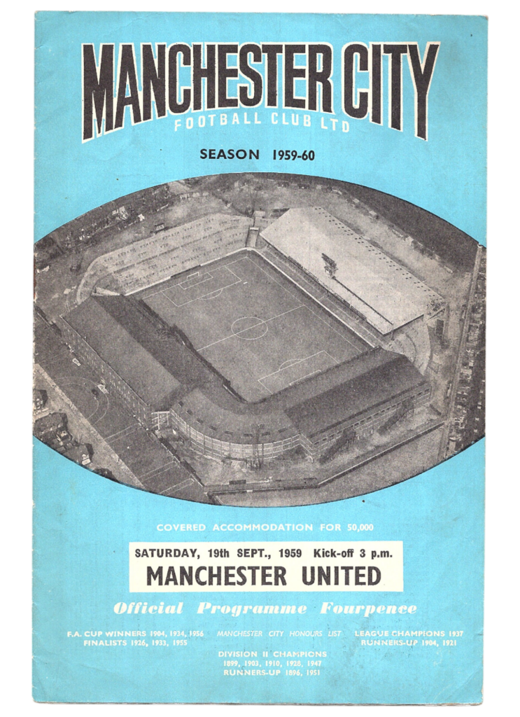 19th September 1959 Manchester City v Manchester United Division One Matchday 09 1959-1960