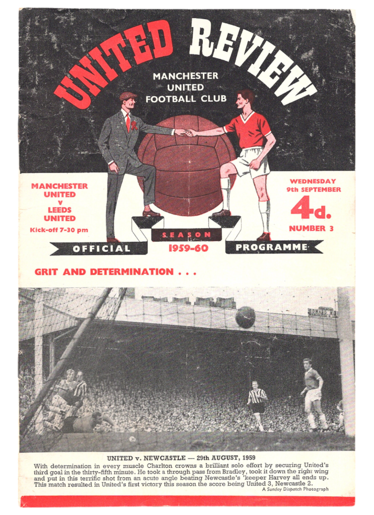 9th September 1959 Manchester United v Leeds United Division One Matchday 06 1959-1960