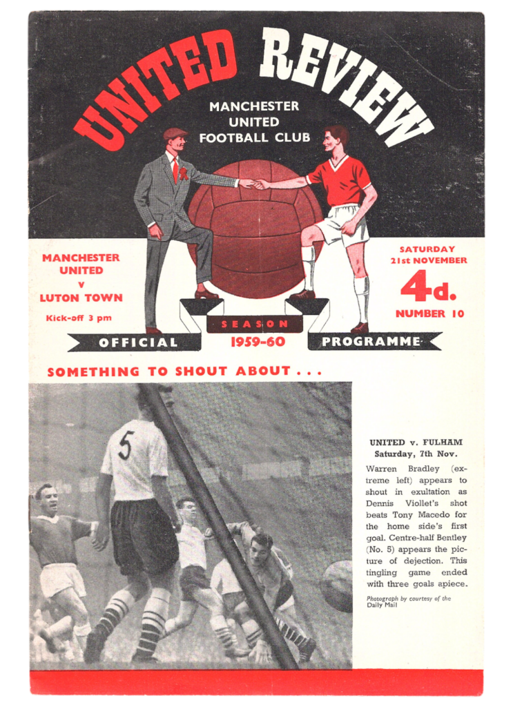 21st November 1959 Manchester United v Luton Town Division One Matchday 18 1959-1960