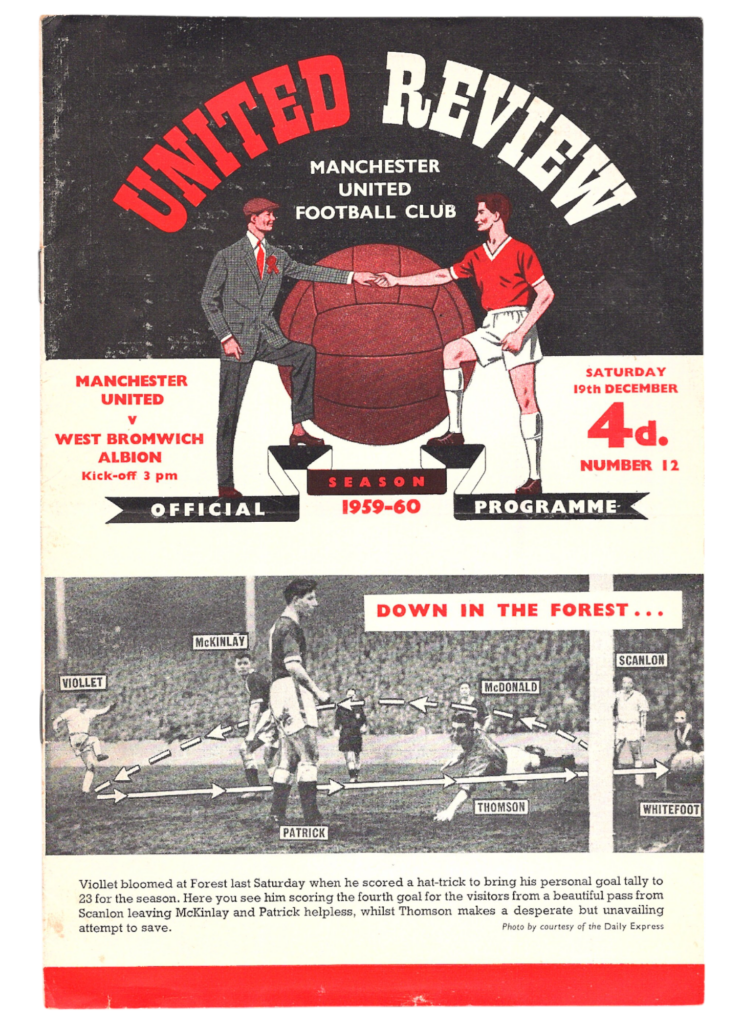 19th December 1959 Manchester United v West Bromwich Albion Division One Matchday 22 1959-1960