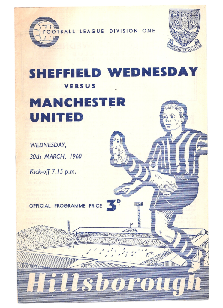 30th March 1960 Sheffield Wednesday v Manchester United Division One Matchday 35 1959-1960