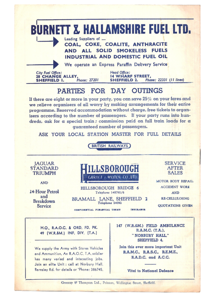 30th March 1960 Sheffield Wednesday v Manchester United Division One Matchday 35 1959-1960 - Image 2