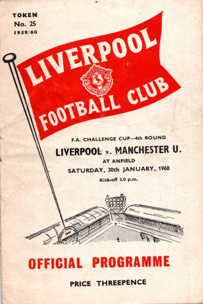 30th January 1960 Liverpool FC v Manchester United FA Cup 4th Round 1959-1960
