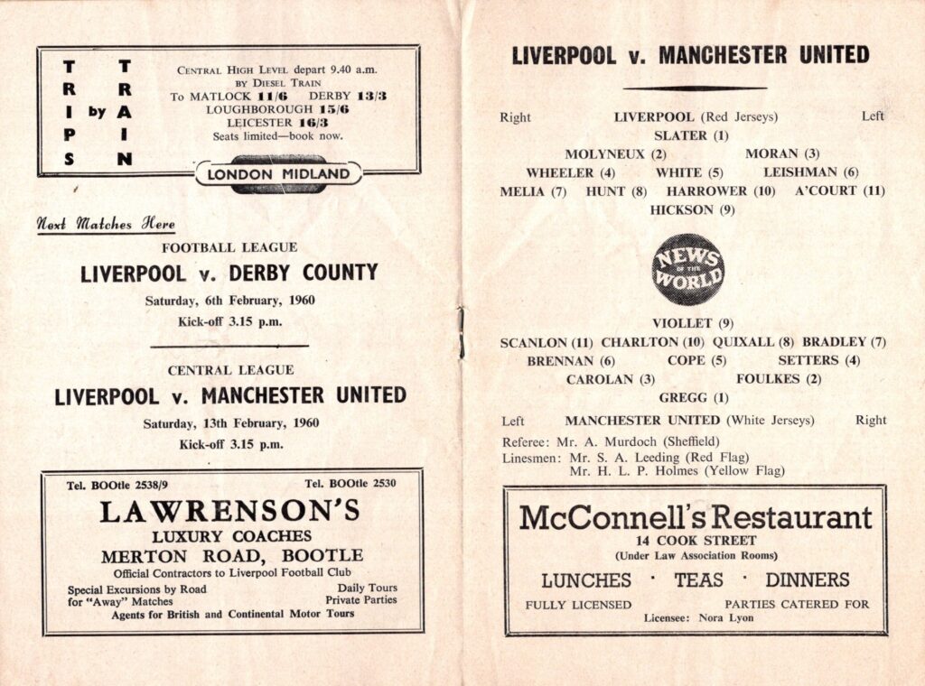 30th January 1960 Liverpool FC v Manchester United FA Cup 4th Round 1959-1960 - Image 3