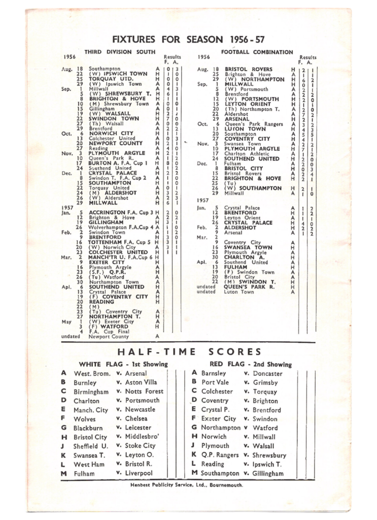 2nd March 1957 Bournemouth & Boscombe Ath. v Manchester United FA Cup 6th Round 1956-1957 - Image 2