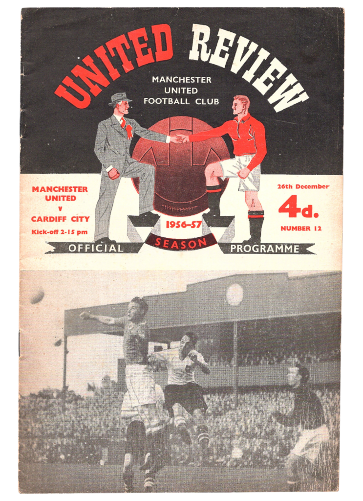 26th December 1956 Manchester United v Cardiff City Division One Matchday 22 1956-1957