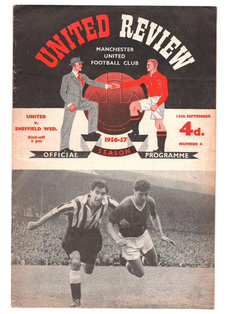 15th September 1956 Manchester United v Sheffield Wednesday Division One Matchday 08 1956-1957