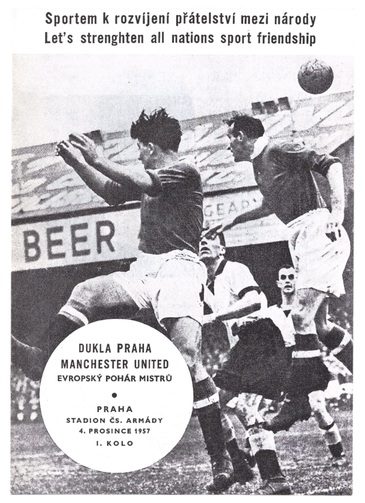 4th December 1957 Dukla Prague v Manchester United European Cup 1st Round - 2nd Leg 1957-1958