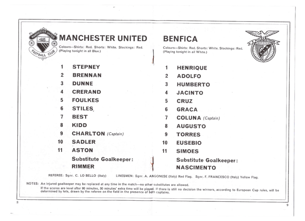 31st May 1968 Manchester United v SL Benfica European Cup Final - Replay 1967-1968 - Image 3