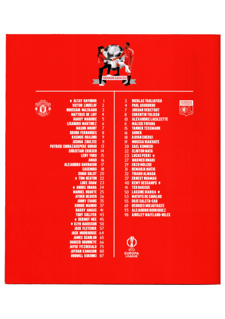 17th April 2025 Manchester United v Olympique Lyonnais Europa League Quarter-Final - 2nd Leg 2024-2025 - Image 2