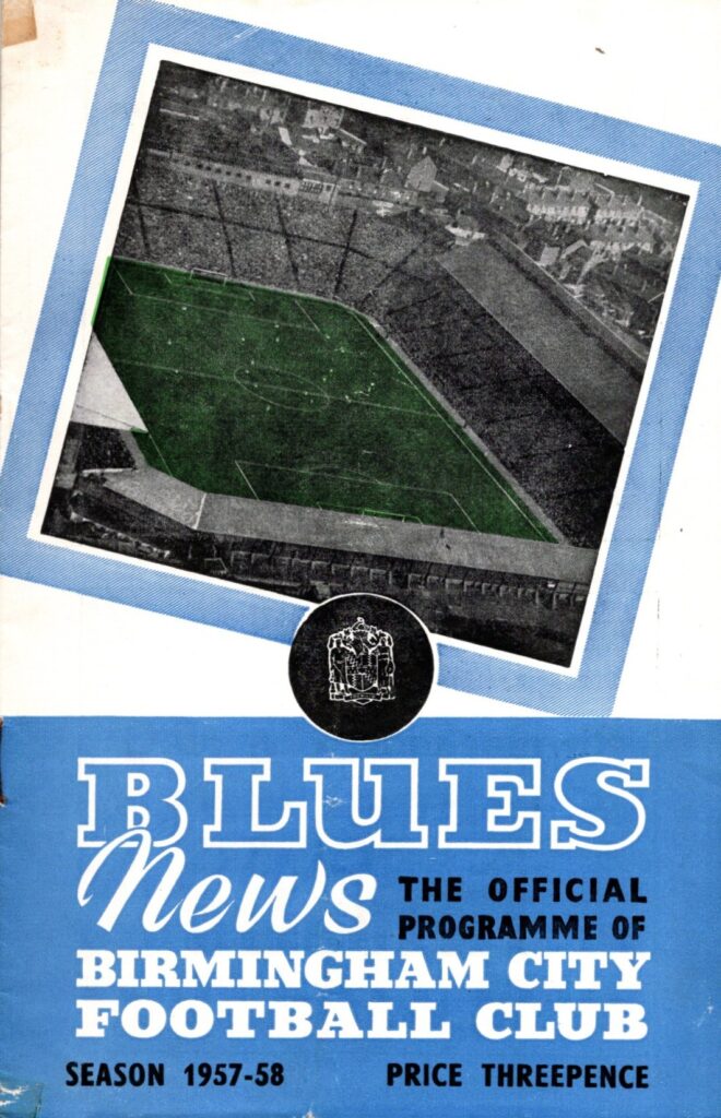 7th December 1957 Birmingham City v Manchester United Division One Matchday 20 1957-1958