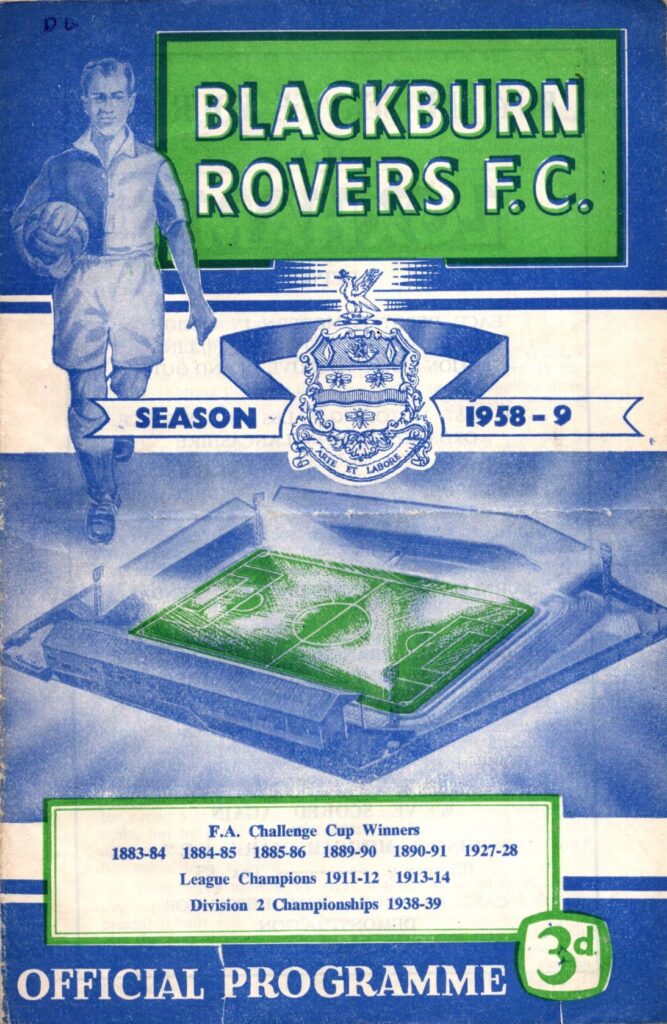 2nd March 1959 Blackburn Rovers v Manchester United Division One Matchday 32 1958-1959