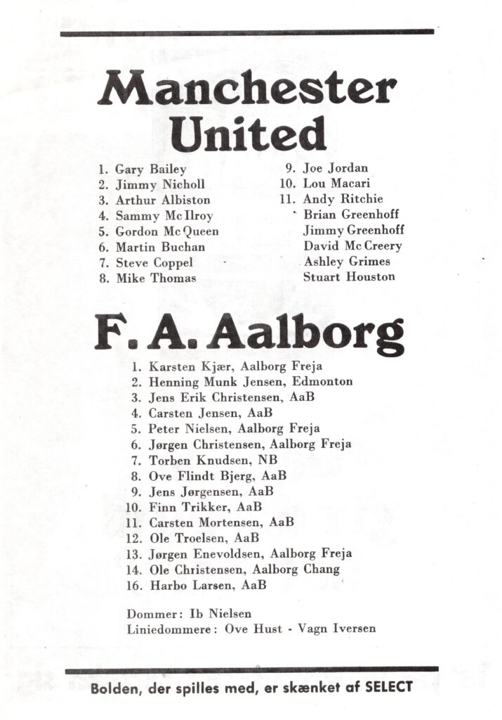 9th August 1979 FA Aalborg v Manchester United Friendly Pre Season 1979-1980 - Image 2