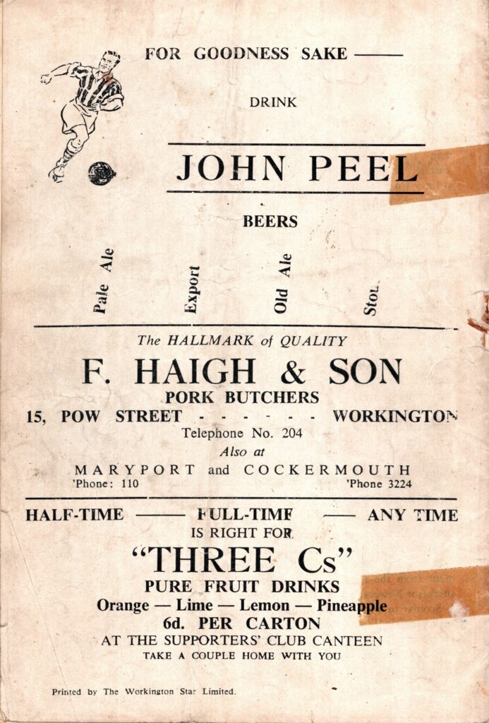 4th January 1958 Workington AFC v Manchester United Division One 3rd Round 1957-1958 - Image 2