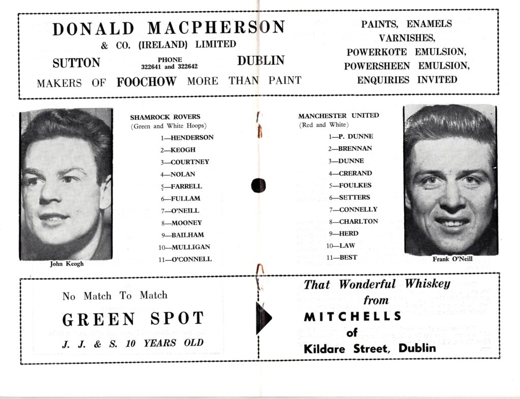 14th August 1964 Shamrock Rovers v Manchester United Friendly Pre-Season 1964-1965 - Image 3