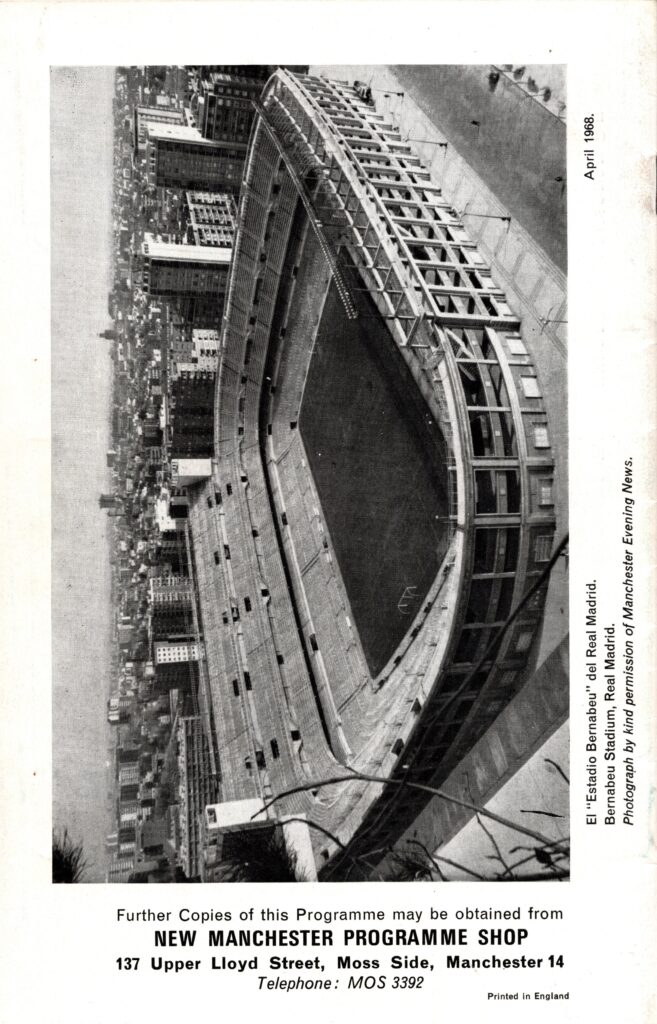 15th May 1968 Real Madrid v Manchester United Eurpean Cup Semi-Final 2nd Leg 1967-1968 - Image 2