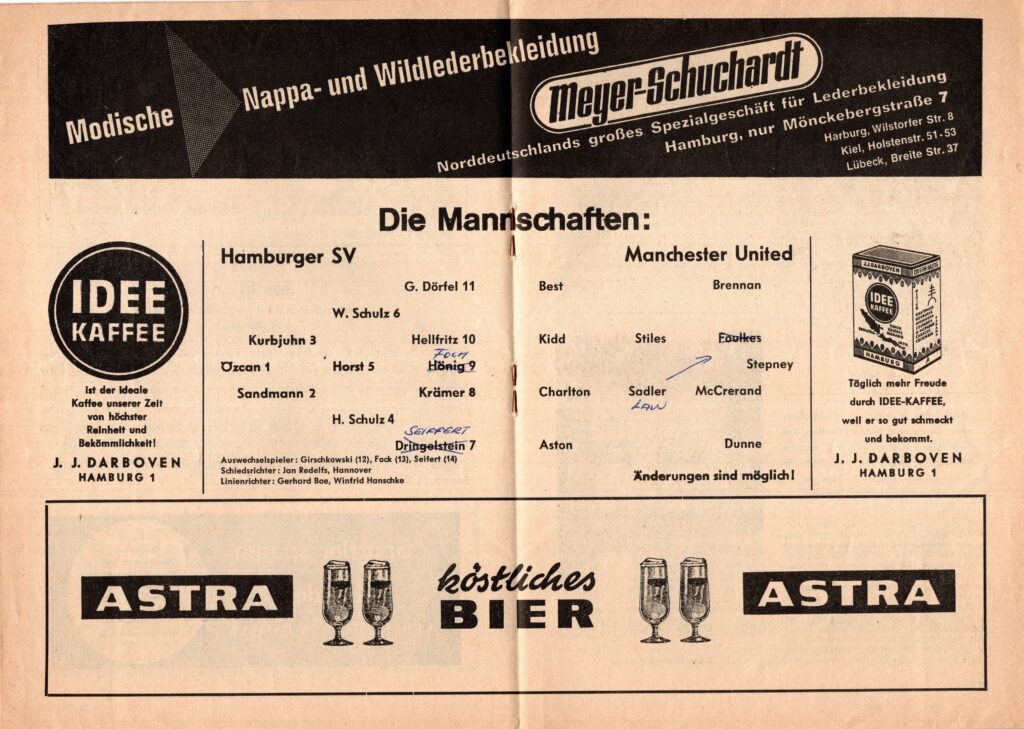 31st July 1968 Hamburg SV v Manchester United Friendly  1968-1969 - Image 3