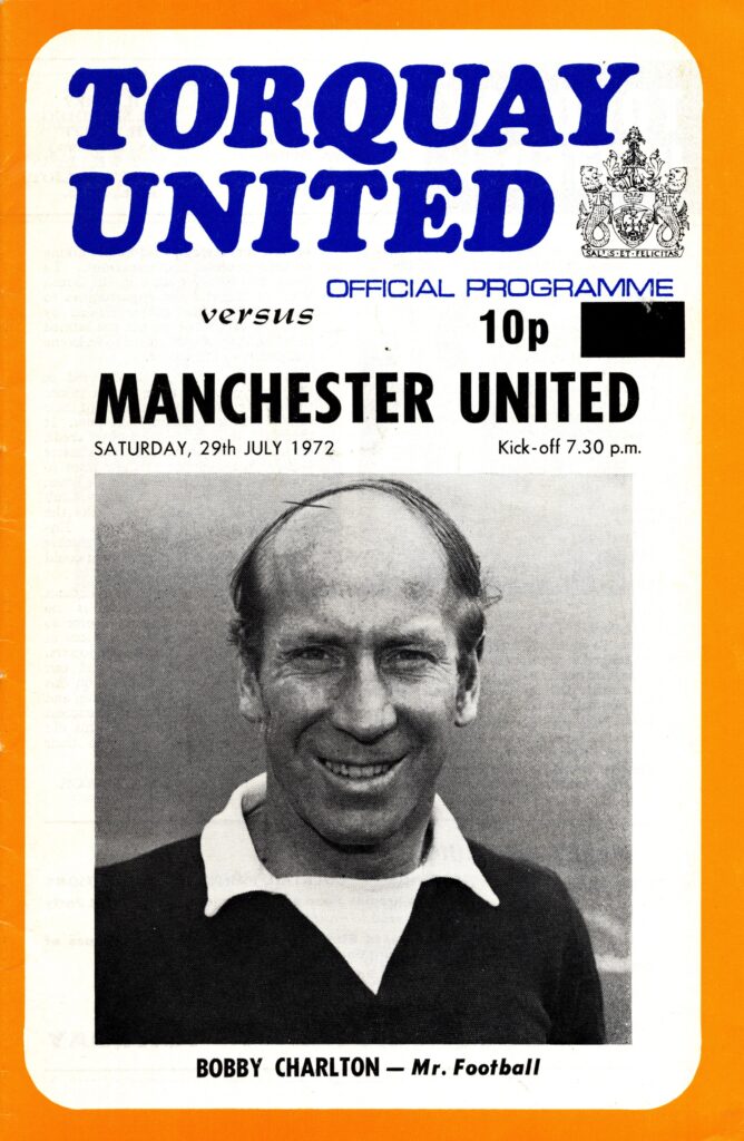 29th July 1972 Torquay United v Manchester United Friendly  1972-1973