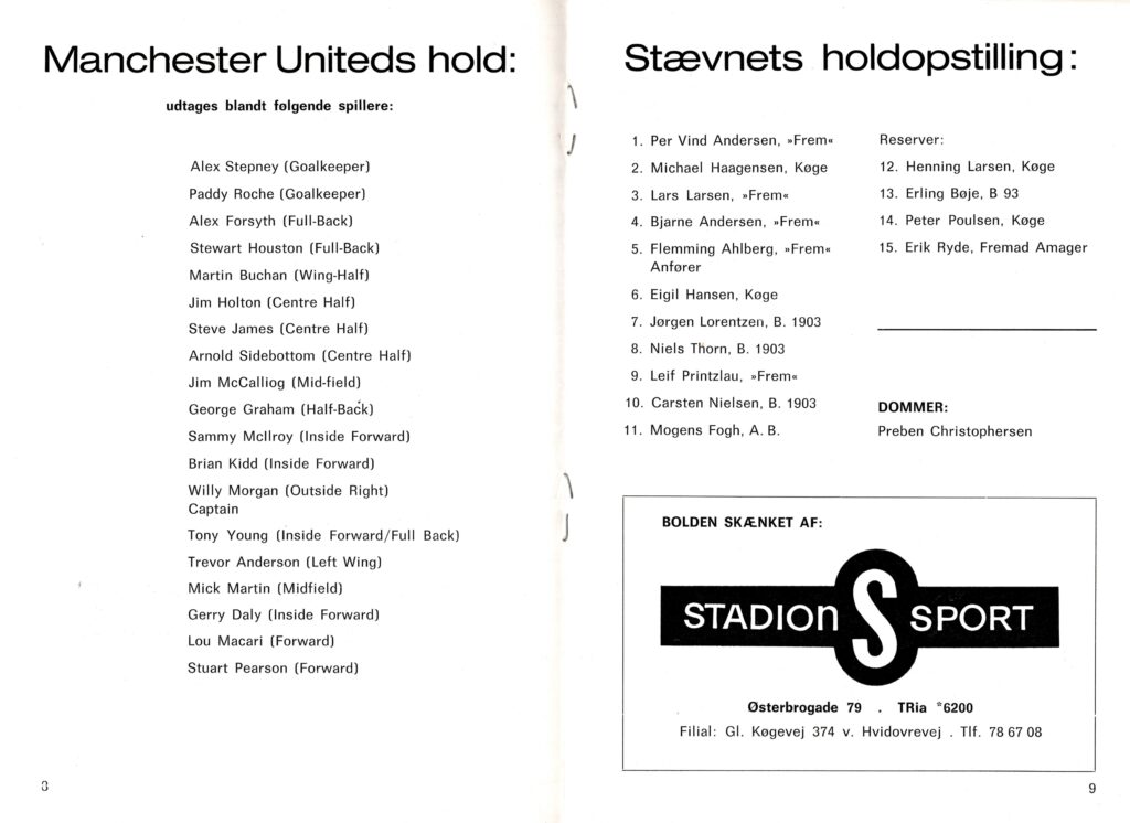 6th August 1974 Staevnet v Manchester United Friendly Pre-Season 1974-1975 - Image 2