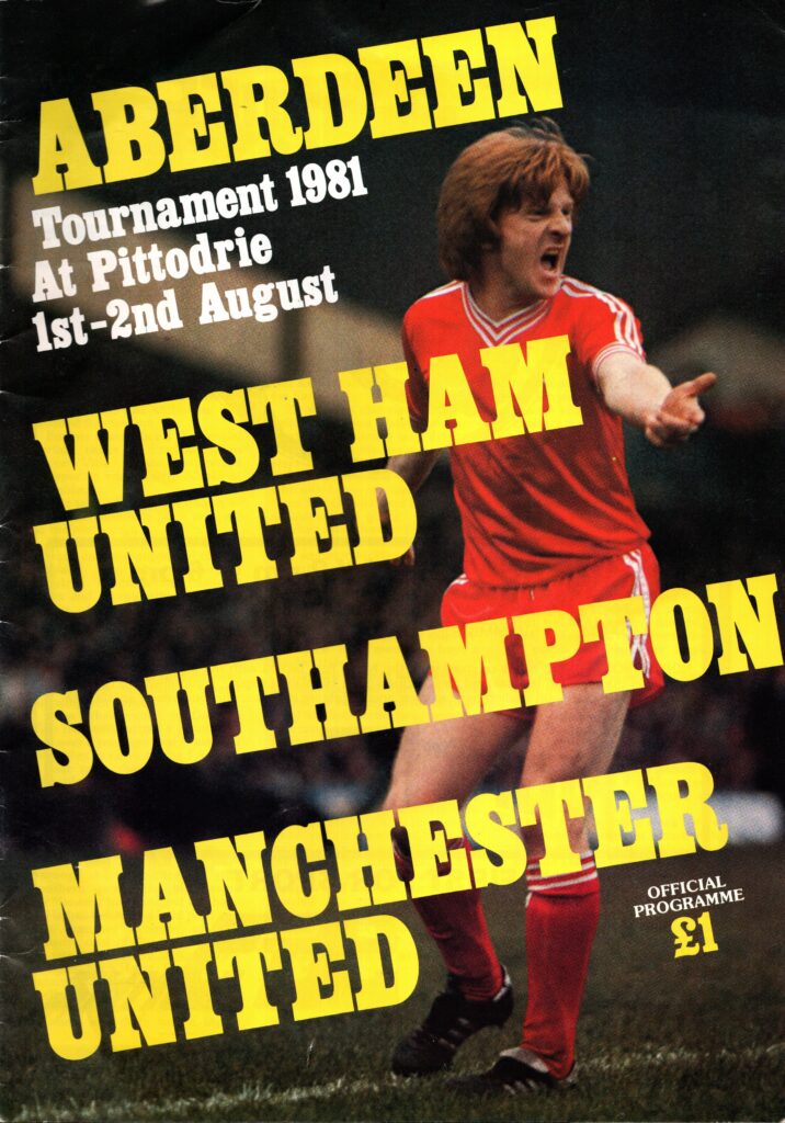 2nd August 1981 West Ham United v Manchester United Friendly  1981-1982