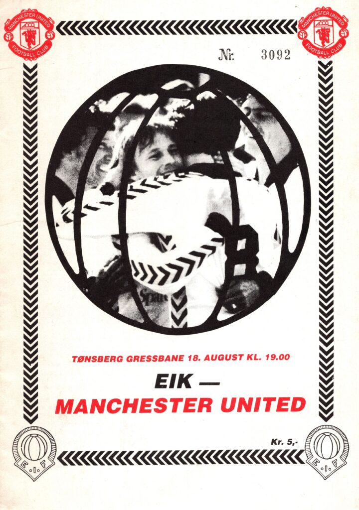 18th August 1981 EIK Tonsberg v Manchester United Friendly Pre-Season 1981-1982
