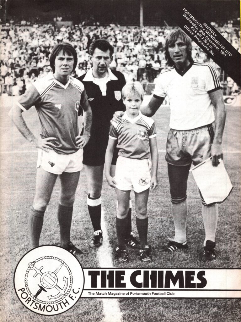 30th December 1981 Portsmouth v Manchester United Friendly  1981-1982