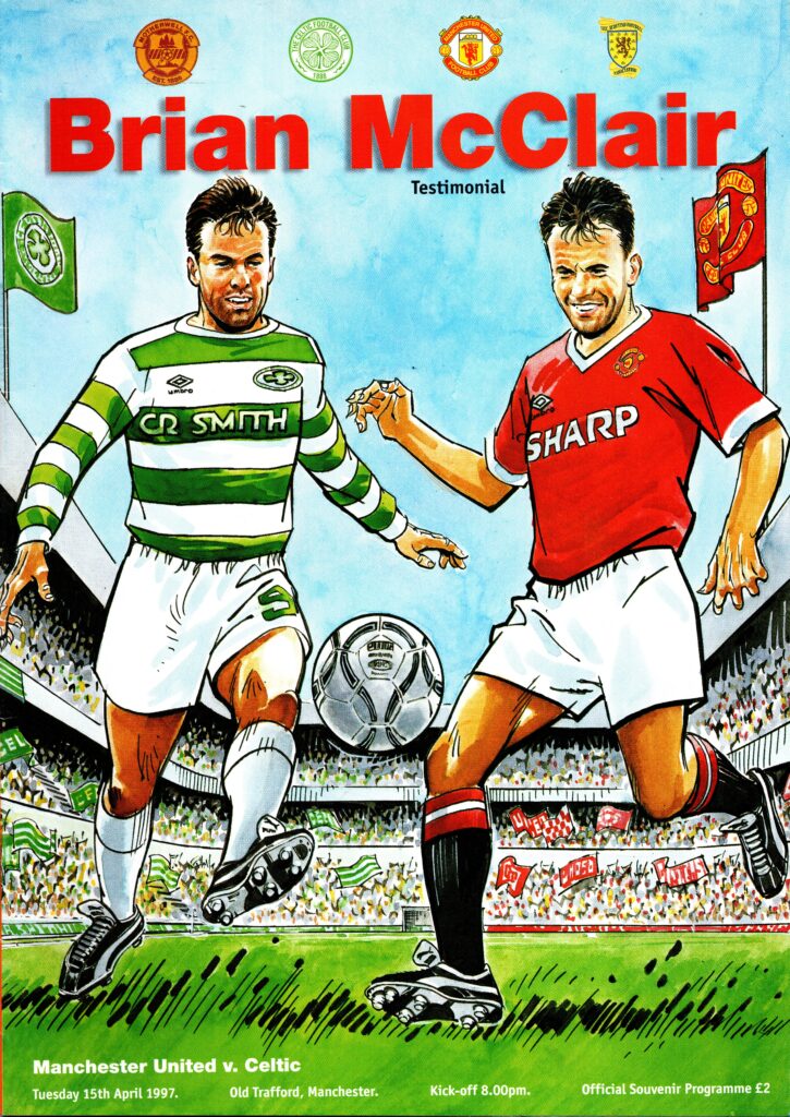 15th April 1997 Manchester United v Celtic Testimonial Brian McClair 1996-1997