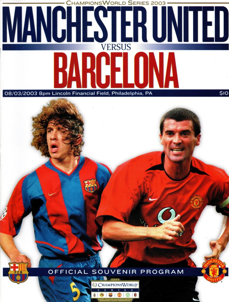 3rd August 2003 Manchester United v Barcelona Friendly  2003-2004