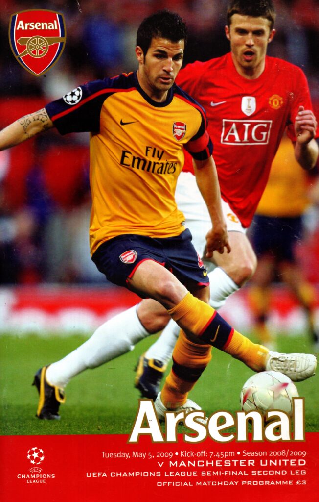 5th May 2009 Arsenal v Manchester United Champions League Semi-Final - 2nd Leg 2008-2009