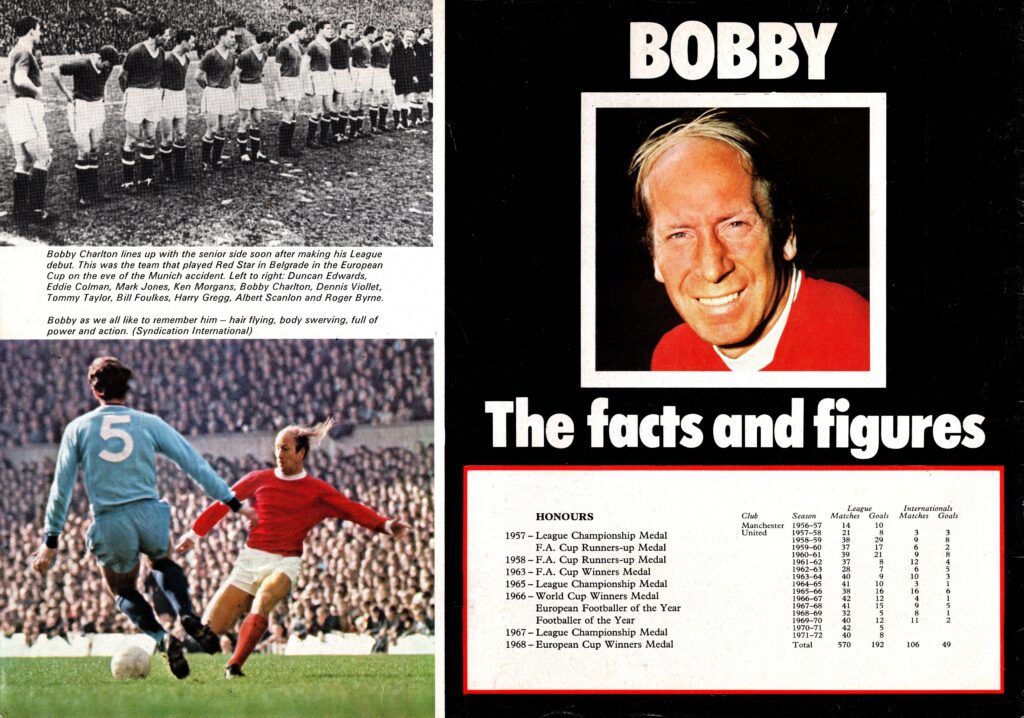 18th September 1972 Manchester United v Celtic Testimonial Bobby Charlton 1972-1973 - Image 2