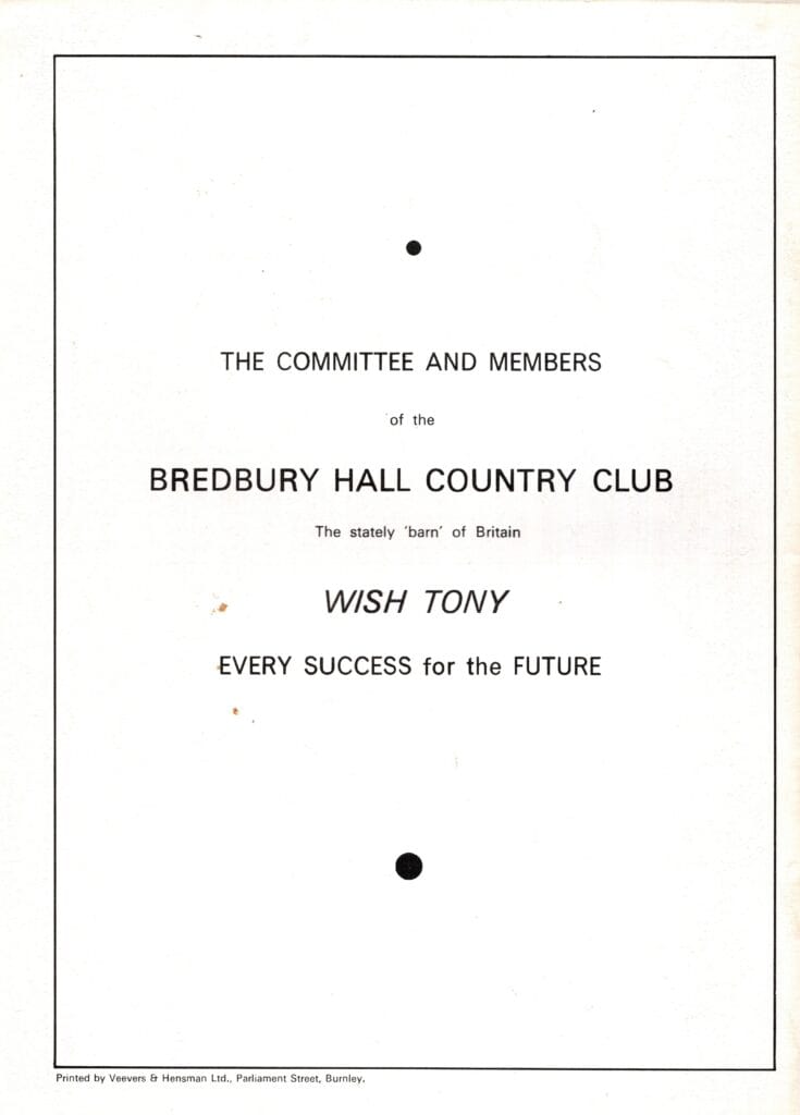 24th October 1973 Manchester United v Manchester City Testimonial Tony Dunne 1973-1974 - Image 2