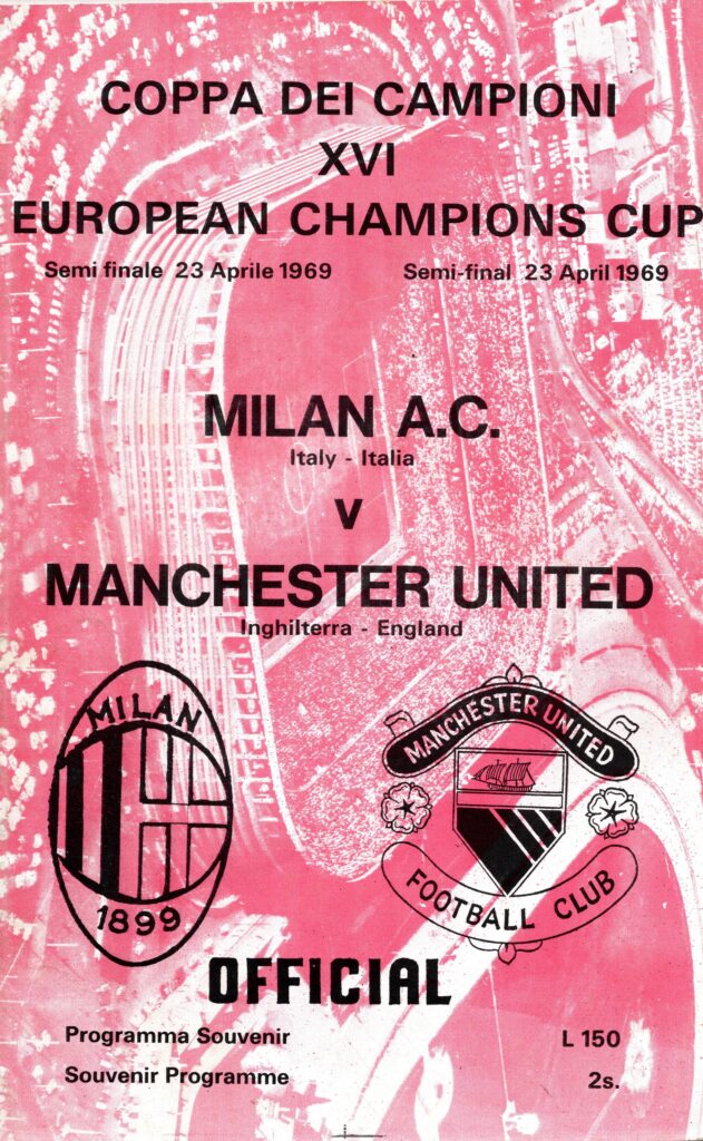23rd April 1969 AC Milan v Manchester United UEFA Cup Semi-Final 1st Leg - CCTV at Old Trafford 1968-1969