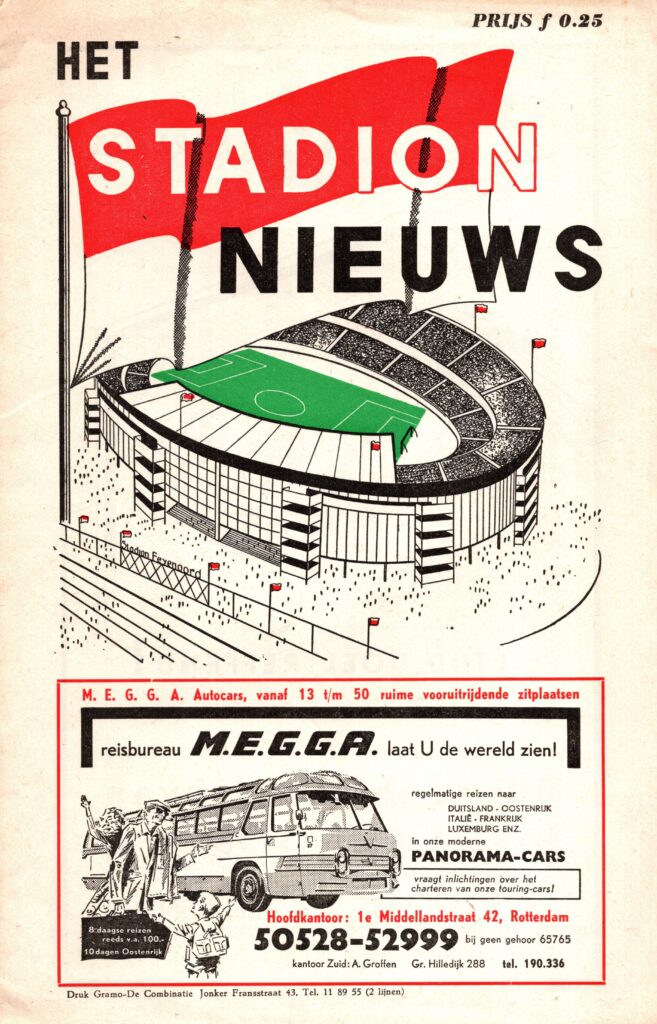 25th September 1963 Willem II v Manchester United Cup Winners Cup 1st Round - 1st Leg 1963-1964