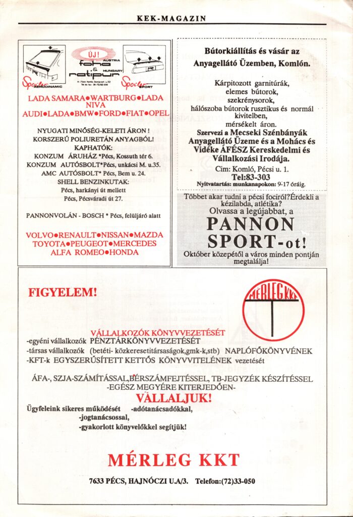 3rd October 1990 Pécsi Munkás SC v Manchester United Cup Winners Cup 1st Round - 2nd Leg 1990-1991 - Image 2