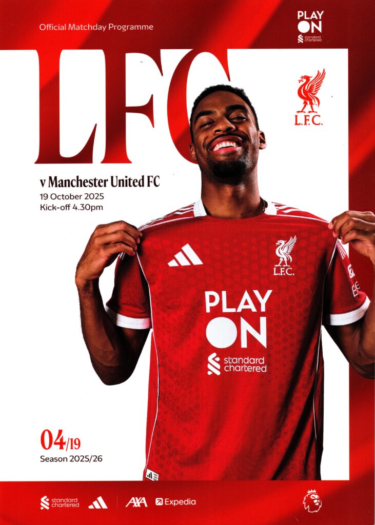 19th October 2025 Liverpool v Manchester United Premier League Matchday 08 2025-2026