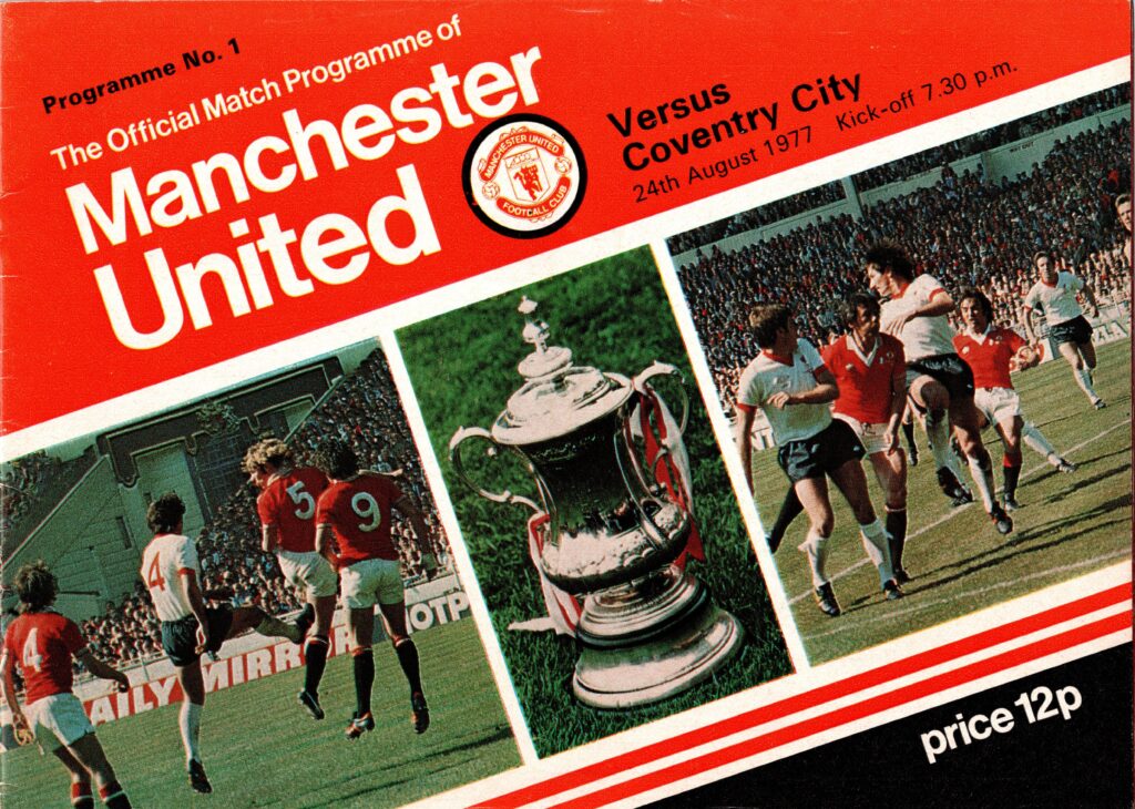 24th August 1977 Manchester United v Coventry City Division One Matchday 02 1977-1978