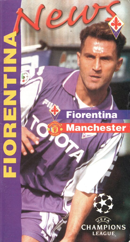 23rd November 1999 Fiorentina v Manchester United Champions League Group B - Matchday 01 1999-2000