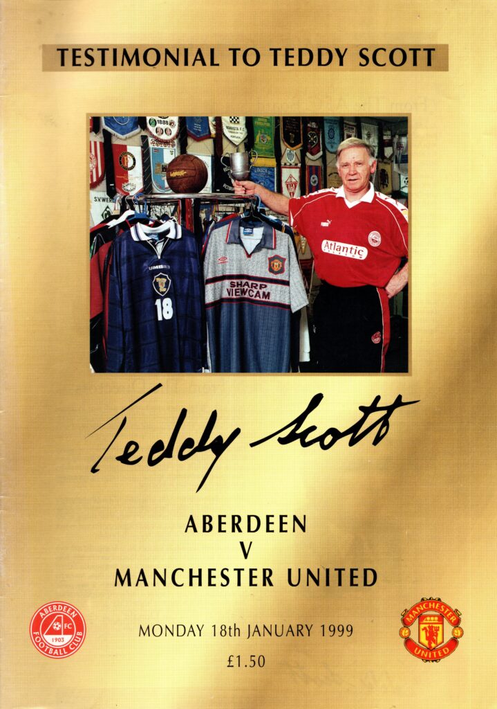 18th January 1999 Aberdeen v Manchester United Testimonial Teddy Scott 1996-1997
