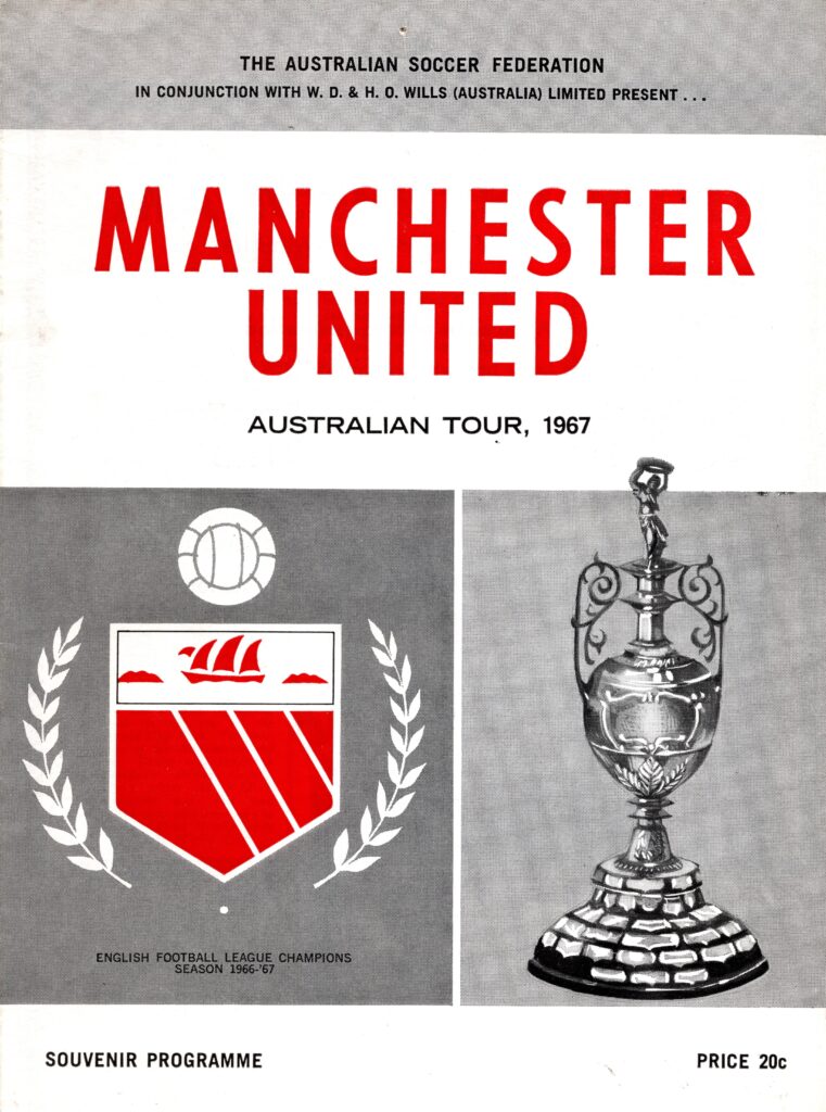 27th June 1967 West Australia v Manchester United Friendly Australia Tour 1966-1967