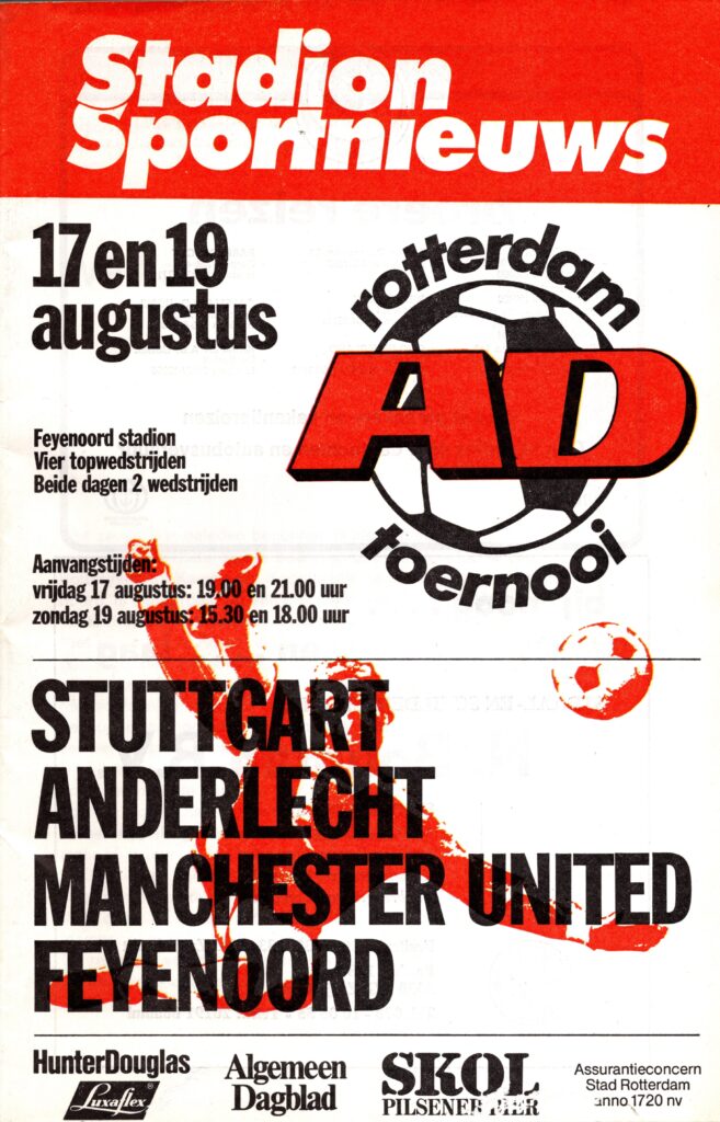 17th August 1984 Stuttgart v Manchester United Friendly Pre Season 1984-1985