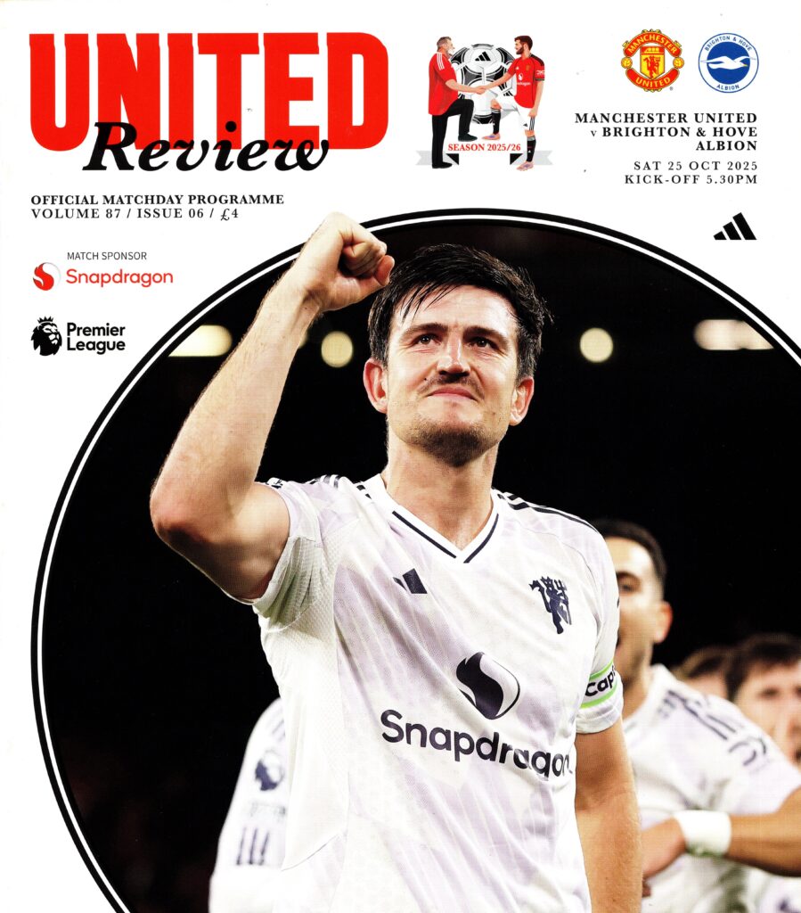 25th October 2025 Manchester United v Brighton & Hove Albion Premier League  2025-2026