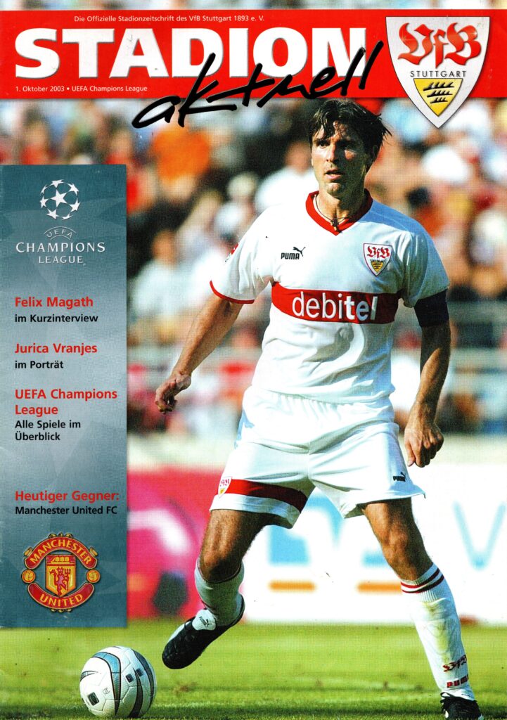 1st October 2003 Stuttgart v Manchester United Champions League Group E - Matchday 02 2003-2004