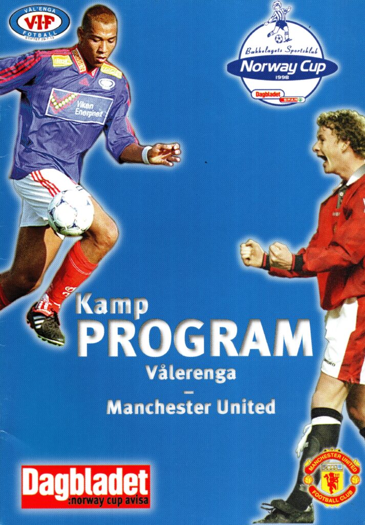 27th July 1998 Valerenga v Manchester United Friendly Pre Season 1998-1999