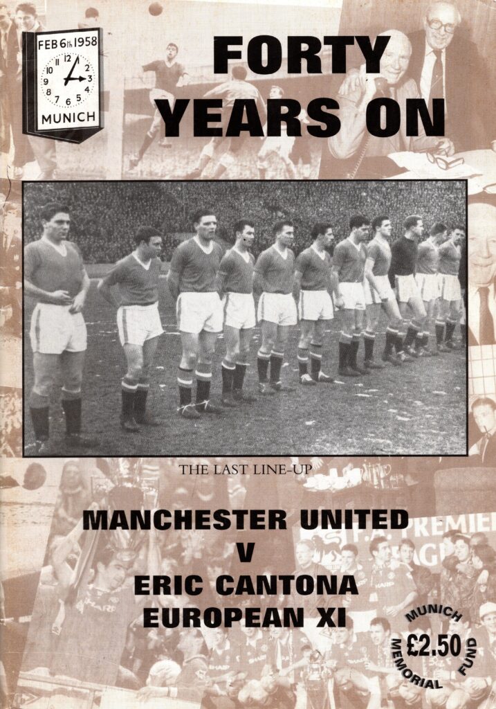 18th August 1998 Manchester United v Cantona Euro XI Friendly 40th Anniversary of Munich 1998-1999