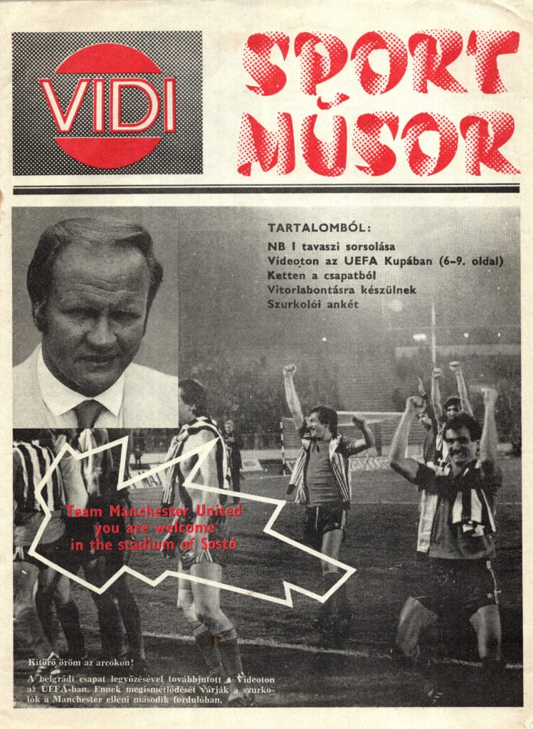20th March 1985 Videoton SC v Manchester United UEFA Cup 4th Round - 2nd leg 1984-1985