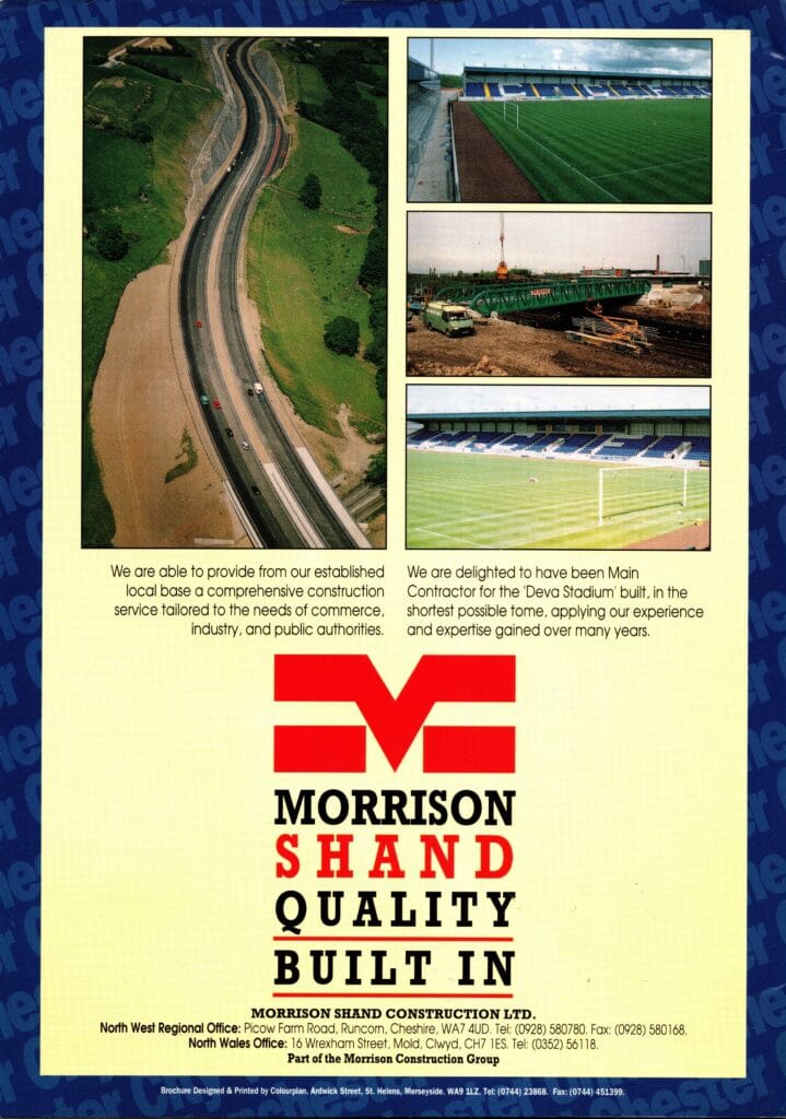 13th October 1992 Chester City v Manchester United Friendly  1992-1993 - Image 2