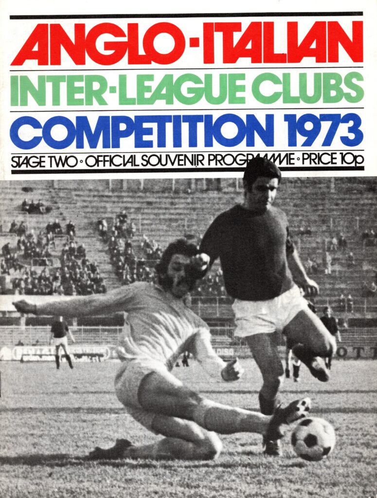2nd May 1973 Verona v Manchester United Anglo-Itaian Cup Stage Two 1972-1973