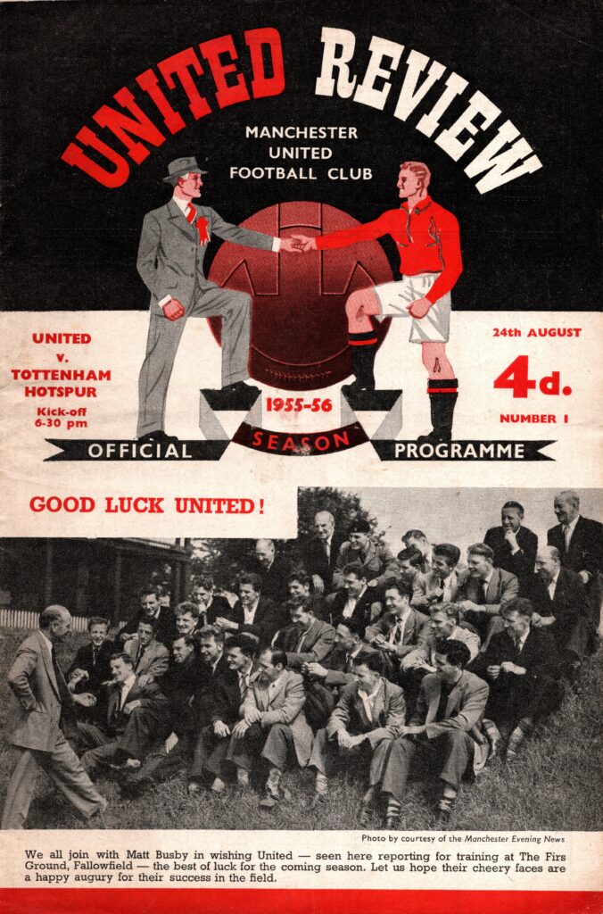 24th August 1955 Manchester United v Tottenham Hotspur Division One Matchday 02 1955-1956